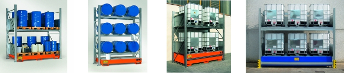 picture of shelving for drums & ibcs