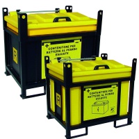 Battery Containers with Steel Frames
