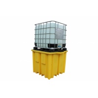 Four way forklift entry IBC sump pallet