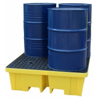 Polyethylene Spill Bund Pallet For 4 Drums with Four Way Entry