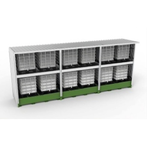 Full Modular IBC Unit For 12 IBCs Without Curtain