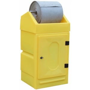 Polyethylene Work Stand with chemical Absorbent Roll Dispenser & Door PDSD