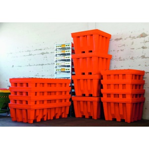 Premium Polythene Sump Pallet For 1 IBC stacked