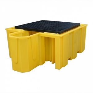 IBC Sump Pallet with Integral Drip Tray with removable grid