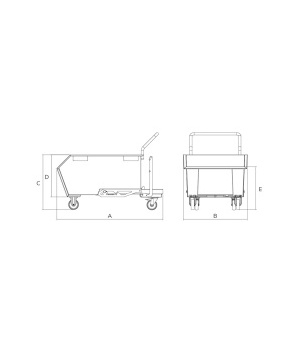 Standard Tipping Skip 300L Drawing