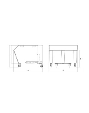 TITAN Tipping Skip 1000L Drawing