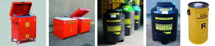 picture of used oil containers