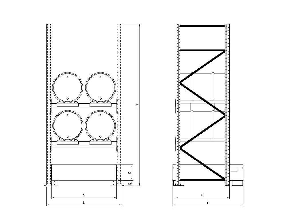 Galvanised shelving unit w tank